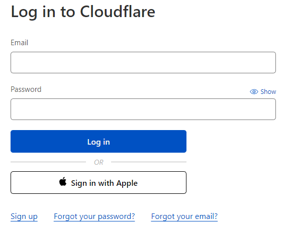 Зайти в Cloudflare